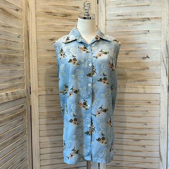 Jackline Design Studio Floral Sleeveless Button Front Tunic - Picture 6 of 6